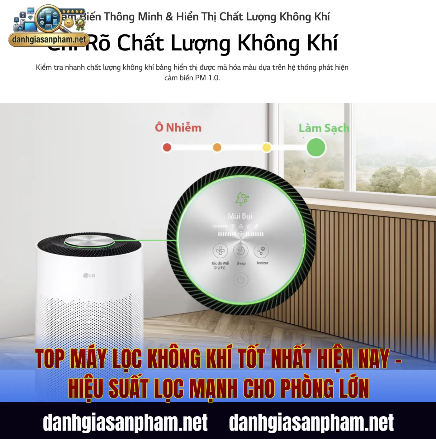 Top máy lọc không khí tốt nhất hiện nay – hiệu suất lọc mạnh cho phòng lớn