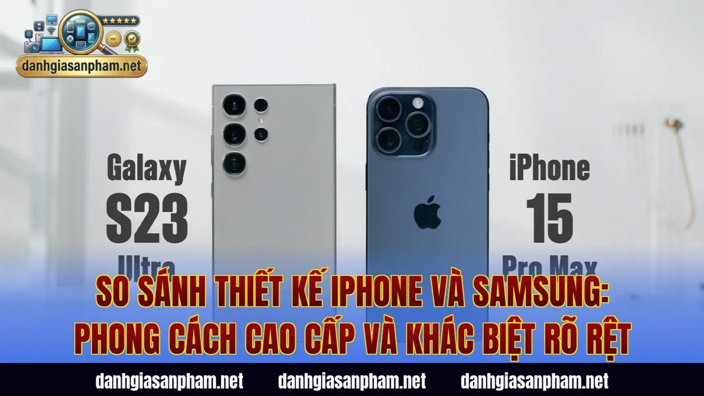 So sánh thiết kế iPhone và Samsung: phong cách cao cấp và khác biệt rõ rệt