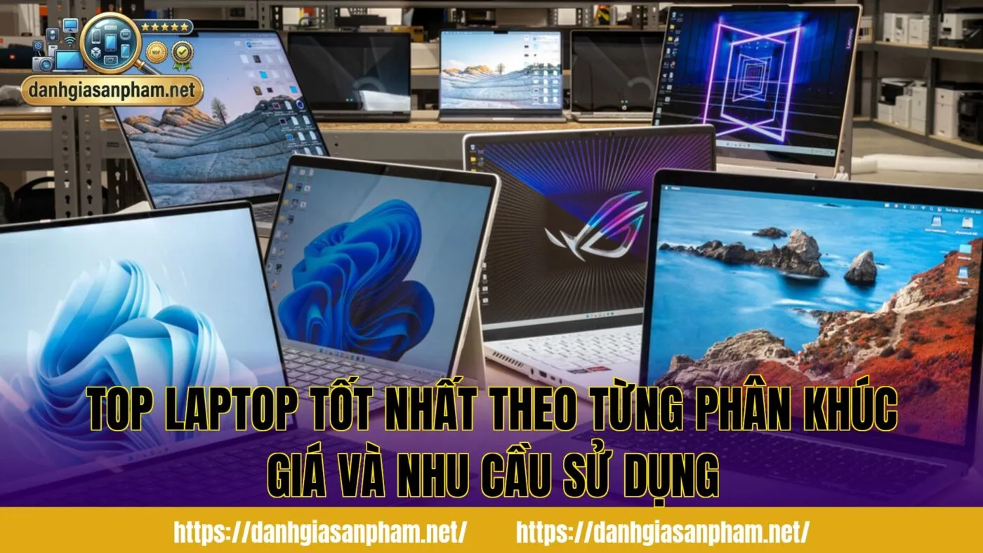 Top laptop tốt nhất theo từng phân khúc giá và nhu cầu sử dụng