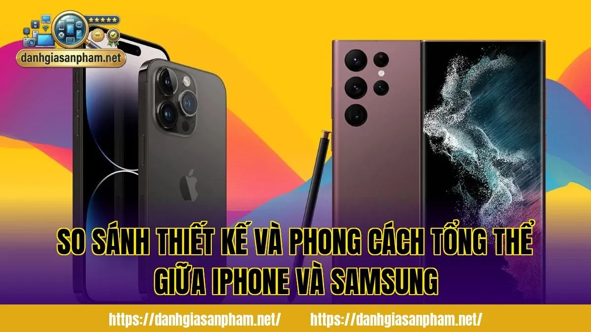 So sánh thiết kế và phong cách tổng thể giữa iPhone và Samsung