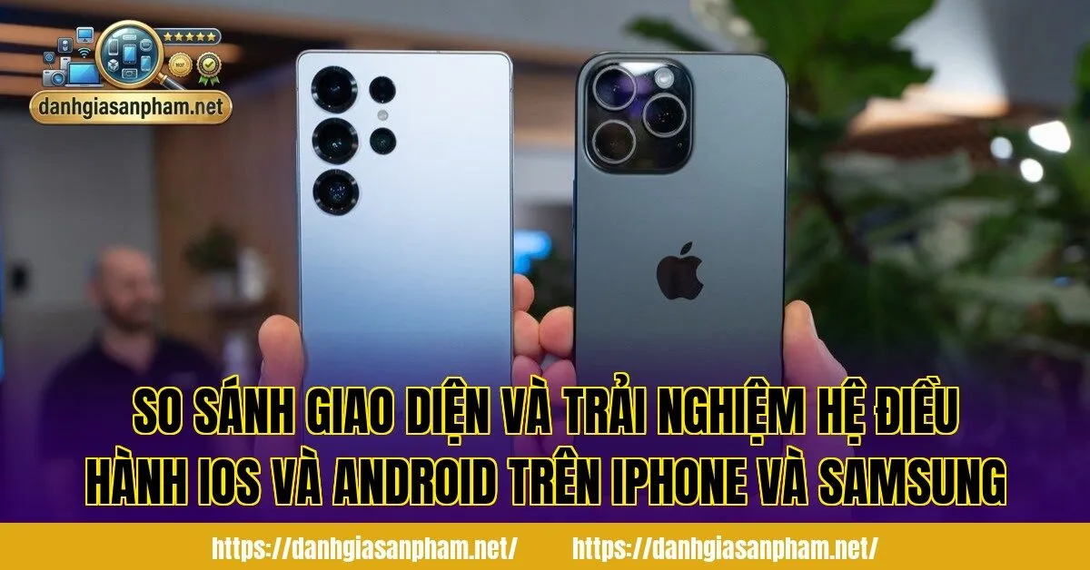 So sánh giao diện và trải nghiệm hệ điều hành iOS và Android trên iPhone và Samsung